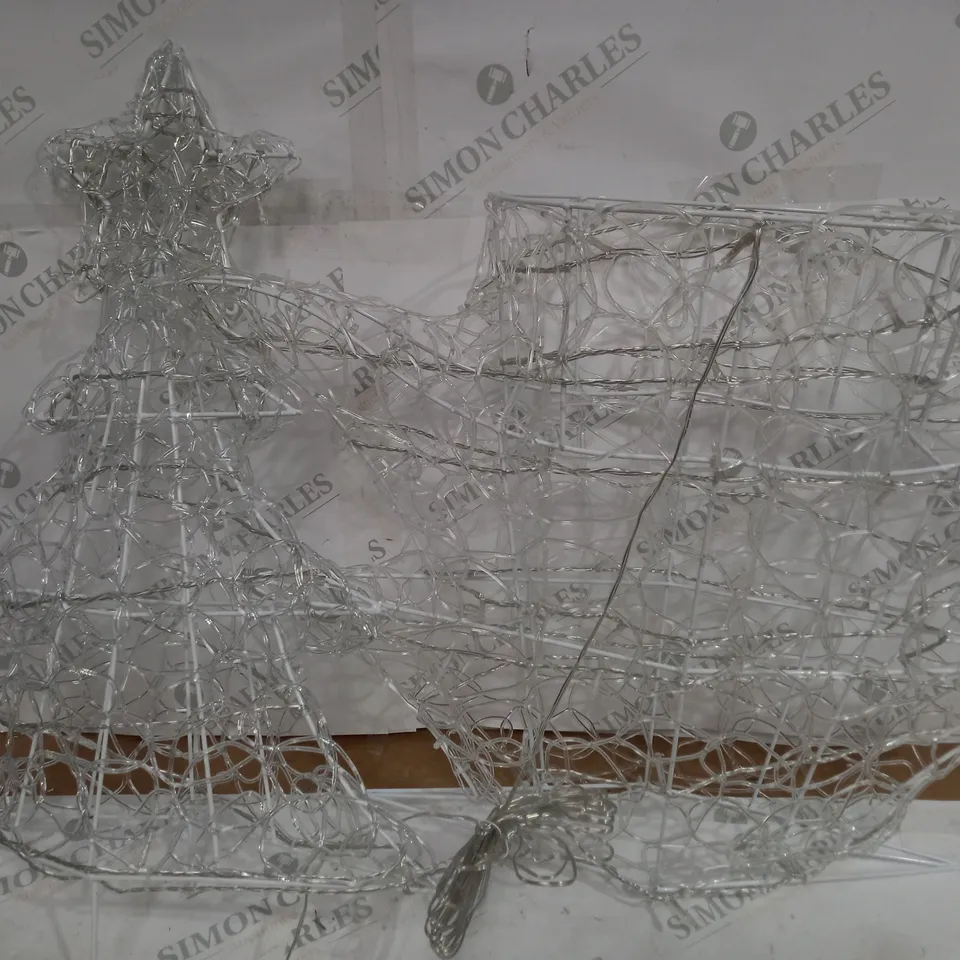 BOXED FESTIVE OUTDOOR AND INDOOR PRE-LIT LED LARGE DECORATION CHRISTMAS TREE 