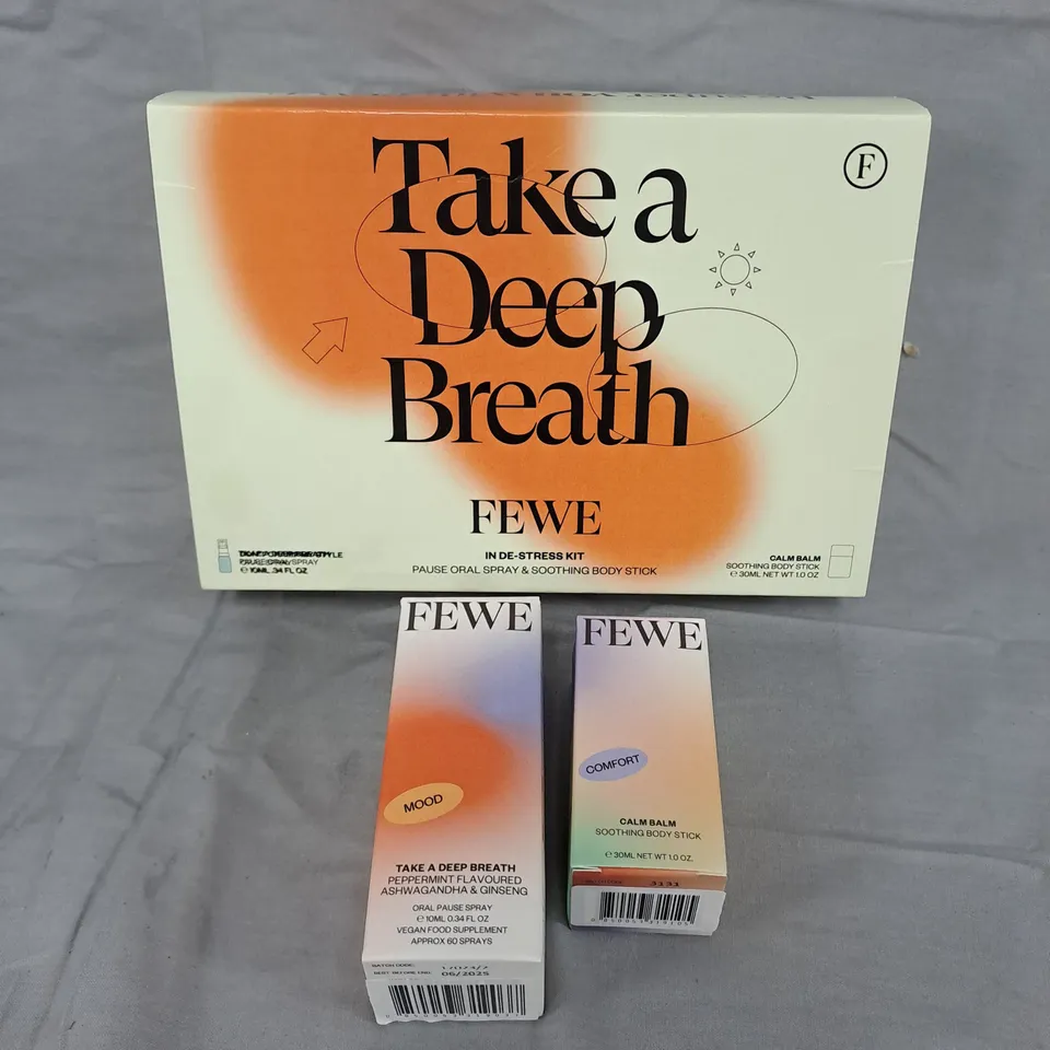 FEWE TAKE A DEEP BREATH IN DE-STRESS KIT – MOOD & CALM BODY CARE (ORAL SPRAY + BODY STICK) FEWE