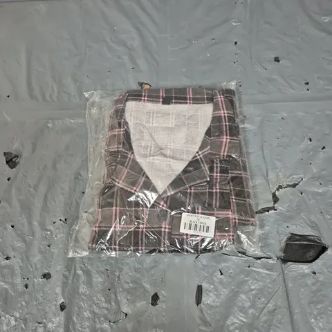 BOX OF APPROXIMATELY 30 NIGHT SUIT FLANNELS IN BLACK CHECK SIZE M - COLLECTION ONLY