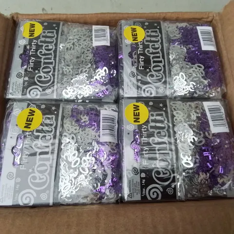 LOT OF 13 BOXES OF BRAND NEW FLIRTY THIRTY CONFETTI - 144 PIECES PER BOX 1872 TOTAL