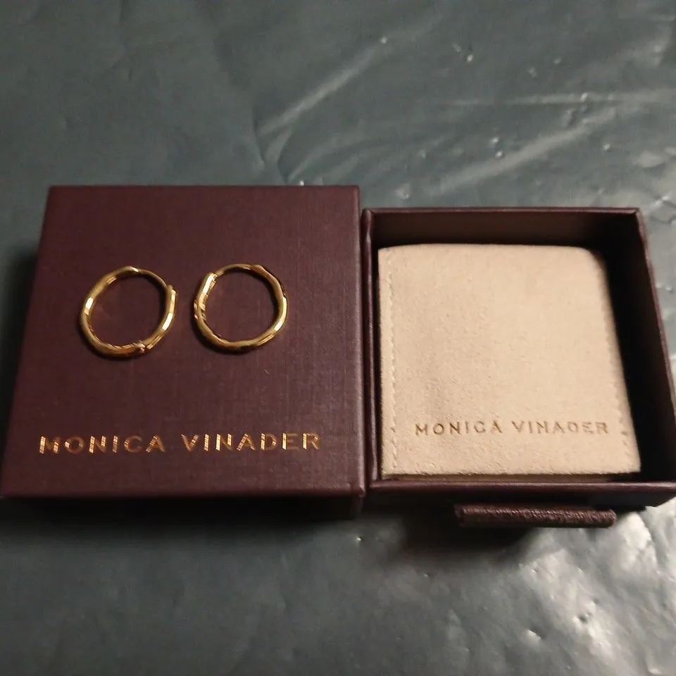 BOXED MONICA VINADER HOOP EARRINGS
