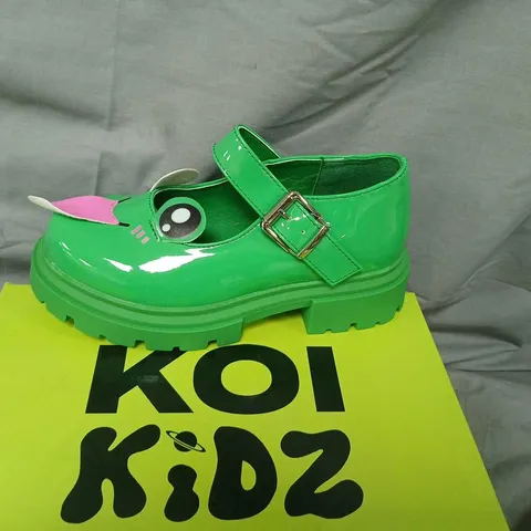 BRAND NEW BOXED KOI KIDZ LIL' TIRA CHEEKY FROG MARY JANES – KA00262-UK13K, UK 13 (KIDS)