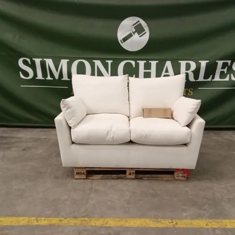 LANGDON 2 SEATER SOFA, CREAM HOUSE PLUSH FABRIC