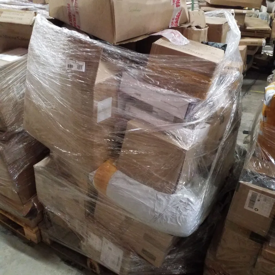 PALLET CONTAINING ASSORTED PRODUCTS INCLUDING HAND HELD VACUUM CLEANERS, 10PC STAINLESS STEEL POT SET & MEAT GRINDER