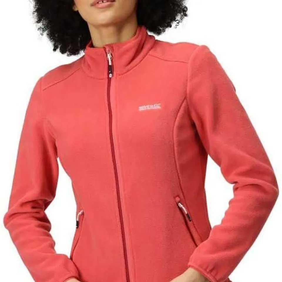 REGATTA WOMENS FLOREO IV FULL ZIP FLEECE JACKET MINERAL RED/RUMBA RED UK SIZE 18