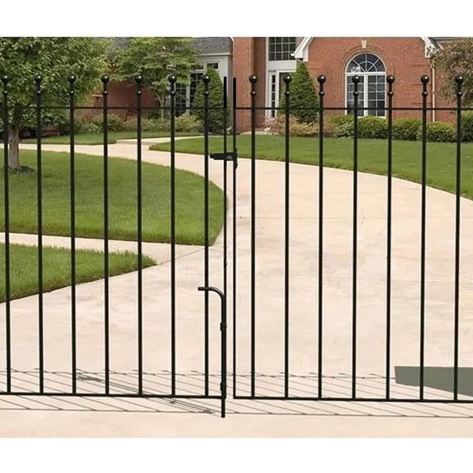 BEGONIA BALL TOP METAL DRIVEWAY GARDEN GATE 91cm HIGH (2 PIECES)