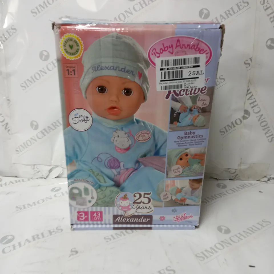 BOXED BABY ANNABELL INTERACTIVE ALEXANDER 43cm RRP £64.99