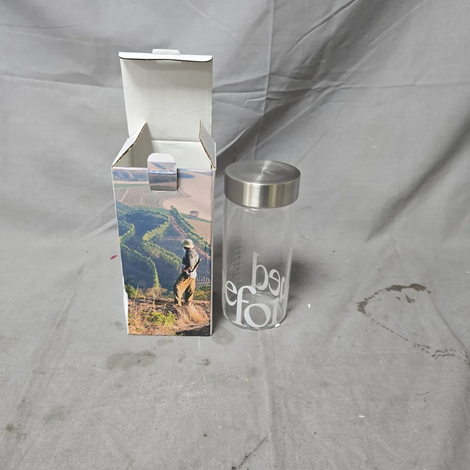 GLASS STORAGE JAR WITH METAL LID – DECORATIVE SCENIC BOX