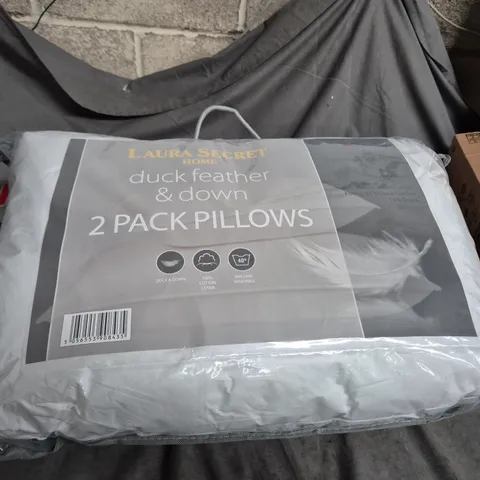 LAURA SECRET HOME DUCK FEATHER & DOWN 2 PACK PILLOWS