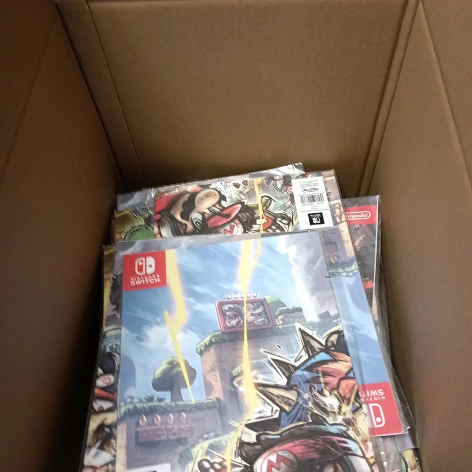 BOX OF APPROXIMATELY 80 MARIO STRIKERS BATTLE LEAGUE FOOTBALL POSTER 