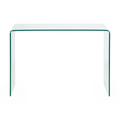 BOXED JULIAN BOWEN AMALFI GLASS CONSOLE TABLE (1 BOX)