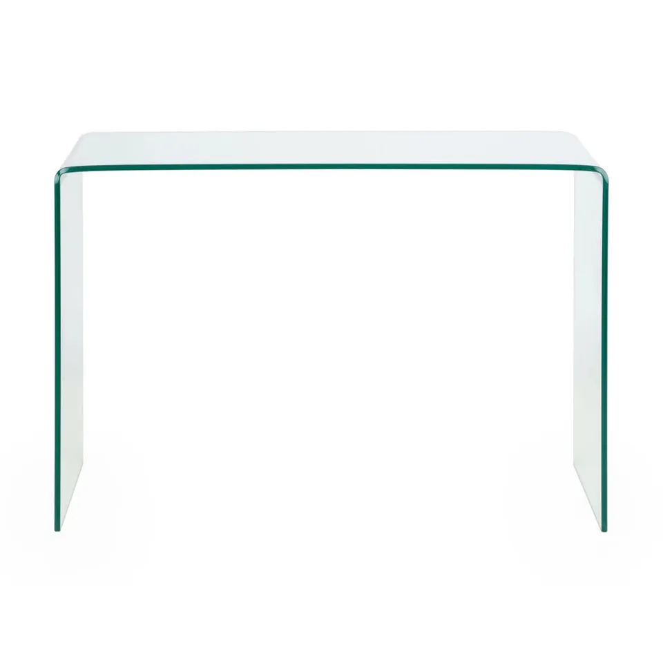 BOXED JULIAN BOWEN AMALFI GLASS CONSOLE TABLE (1 BOX)