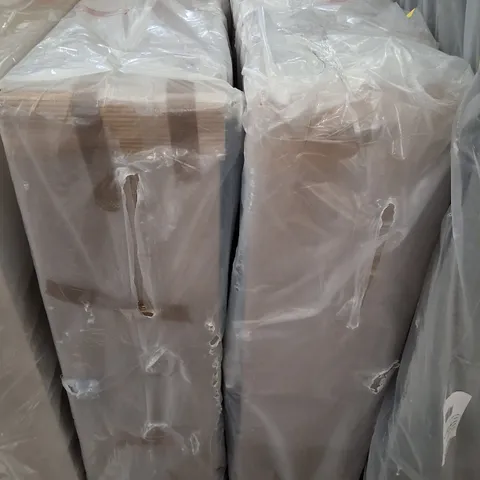 UNIVERSAL 135CM 4 DRAWER GREY LINEN DIVAN BASE (2 PARTS)