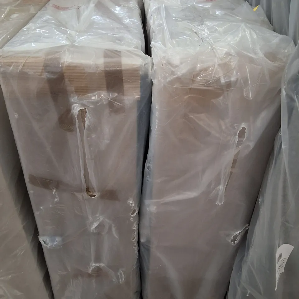 UNIVERSAL 135CM 4 DRAWER GREY LINEN DIVAN BASE (2 PARTS)
