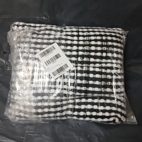 CATHERINE LANSFIELD STAB STITCH CUSHION - BLACK AND WHITE