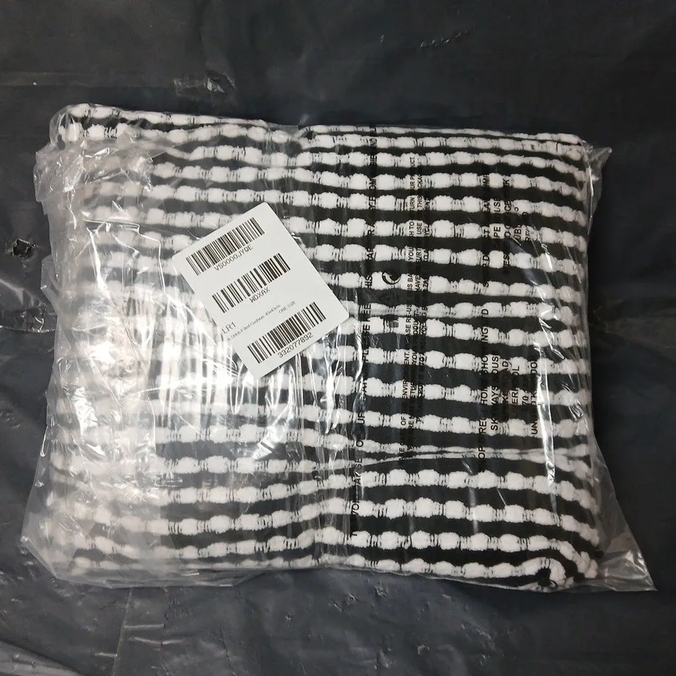 CATHERINE LANSFIELD STAB STITCH CUSHION - BLACK AND WHITE