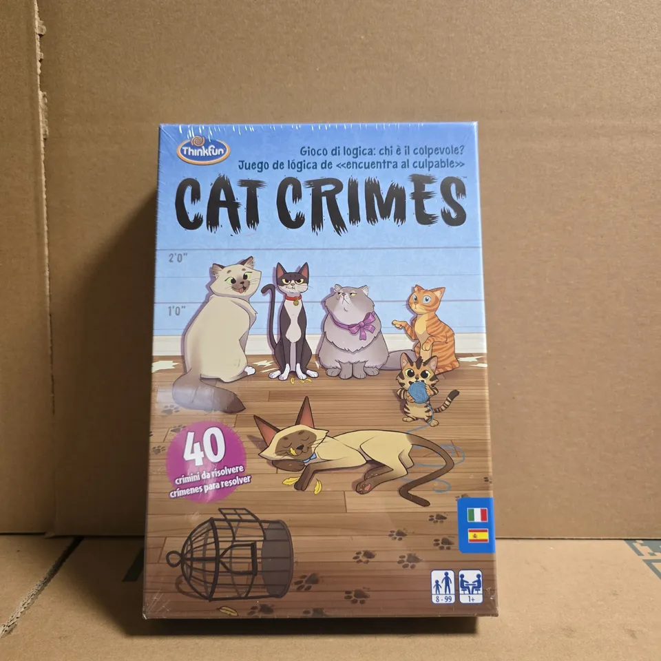 THINKFUN CAT CRIMES – LOGIC CAT DEDUCTION BOARD GAME, BOXED & SEALED