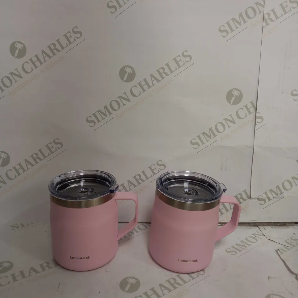 OUTLET LOCK & LOCK INSULATED STAINLESS STEEL MUG WITH LID - PINK