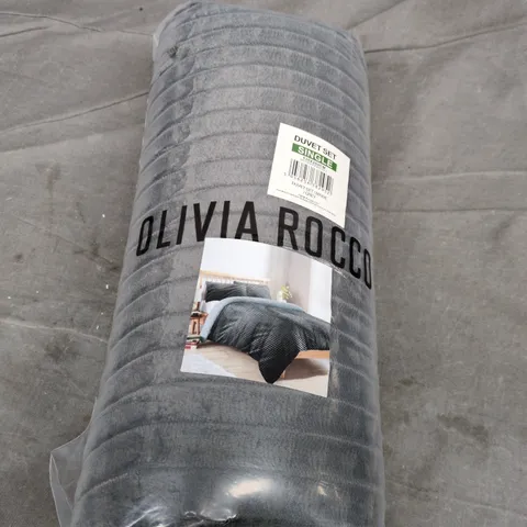 OLIVIA ROCCO DUVET SET – SINGLE (GREY)