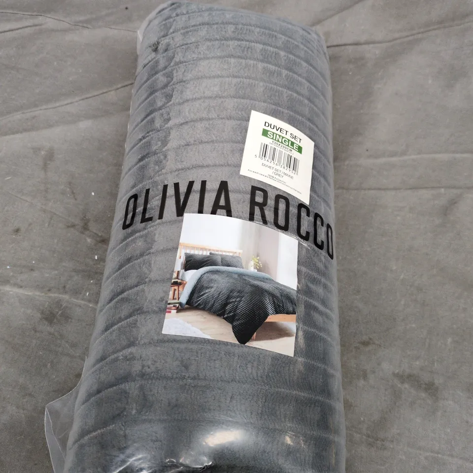 OLIVIA ROCCO DUVET SET – SINGLE (GREY)