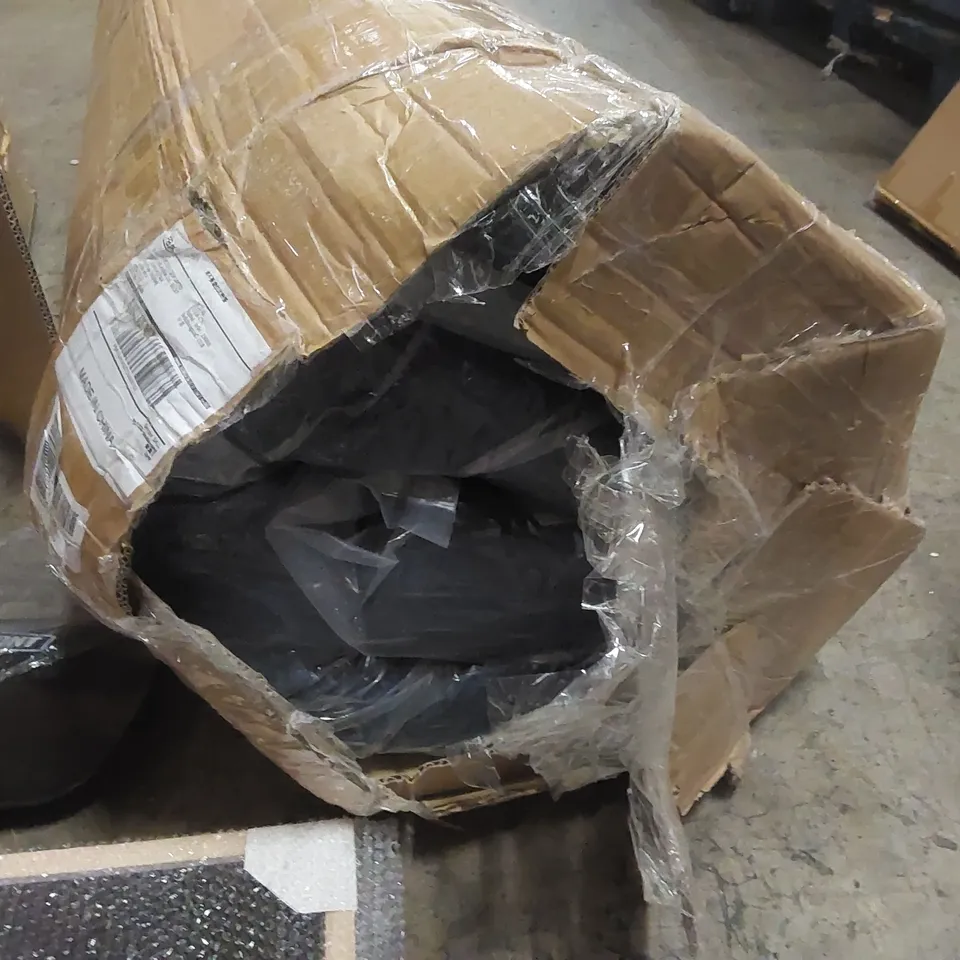 PALLET OF ASSORTED ITEMS INCLUDING: MATTRESS/TOPPER (UNSPECIFIED), BABY BACKPACK, KAYAK PADDLE, PICTURE FRAMES ECT