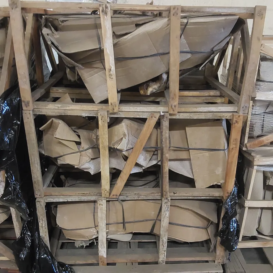 PALLET CONTAINING 3 HOMESDIRECT365 TEAK ROOT DRIFT COFFEE TABLE BASES