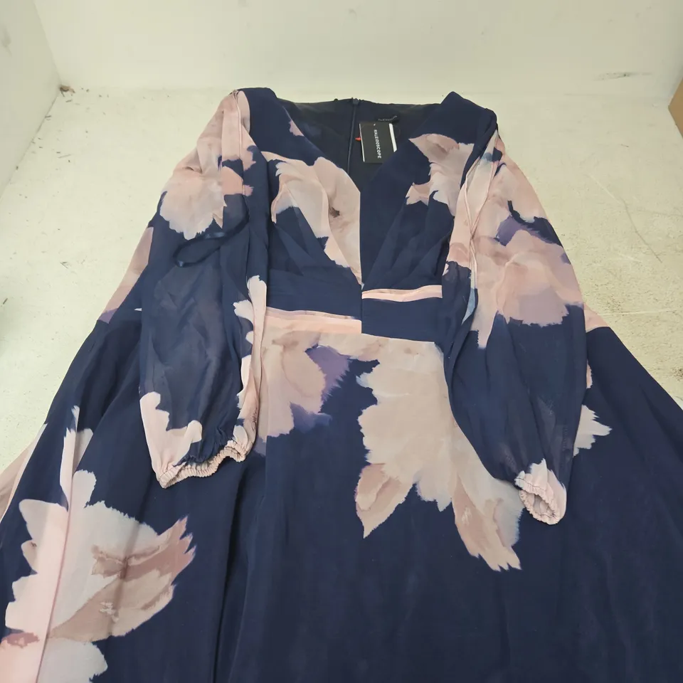 KALEIDOSCOPE NAVY PRINT MIDI DRESS - 22