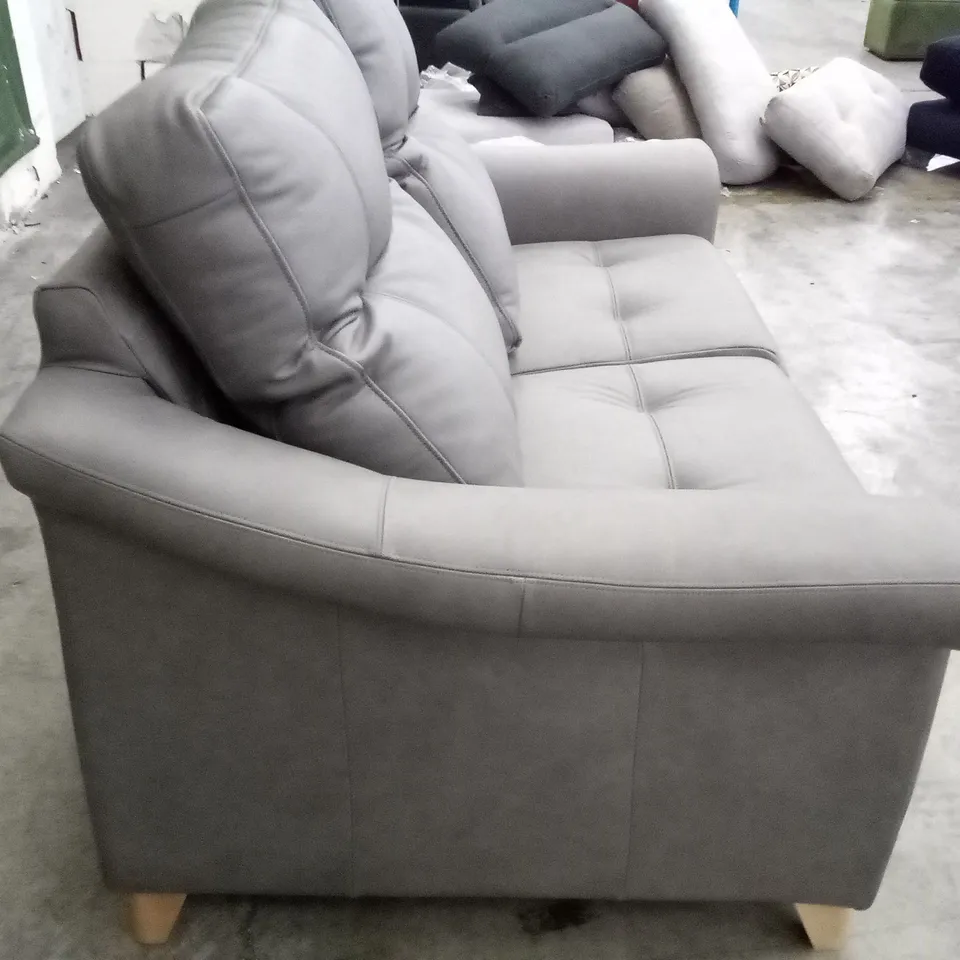 DESIGNER G PLAN RILEY SMALL SOFA - TEXAS CHARCOAL LEATHER 
