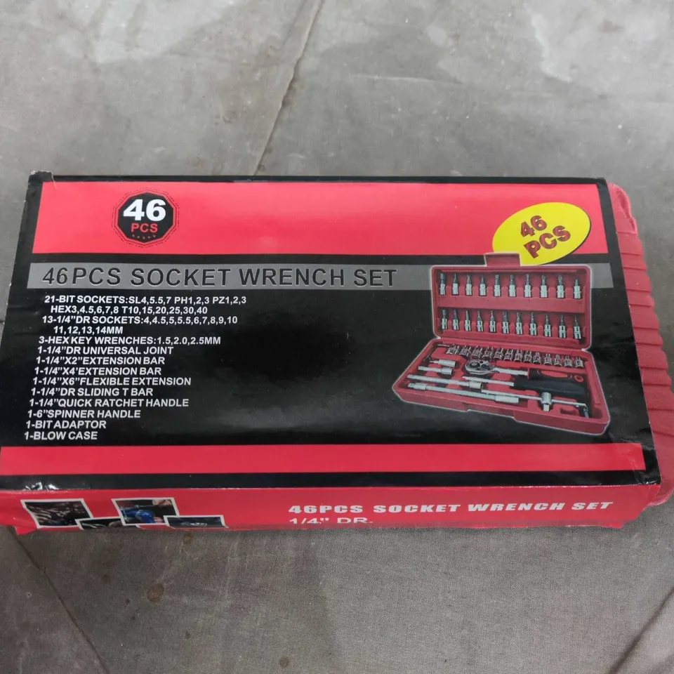 46 Pc Socket Wrench Set – Boxed, 1/4in Drive