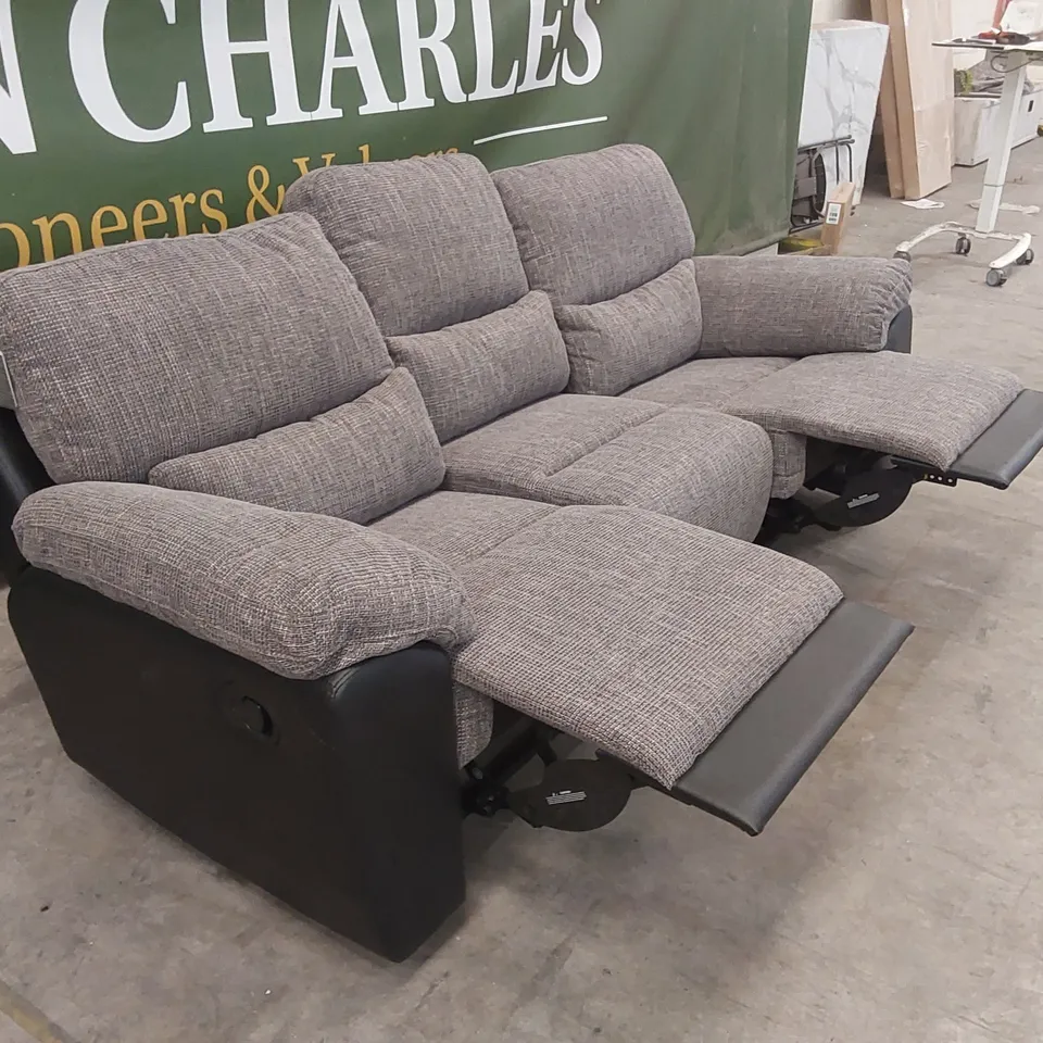 SANTORI 3 SEATER HIGH BACK MANUAL RECLINER SOFA RRP £849