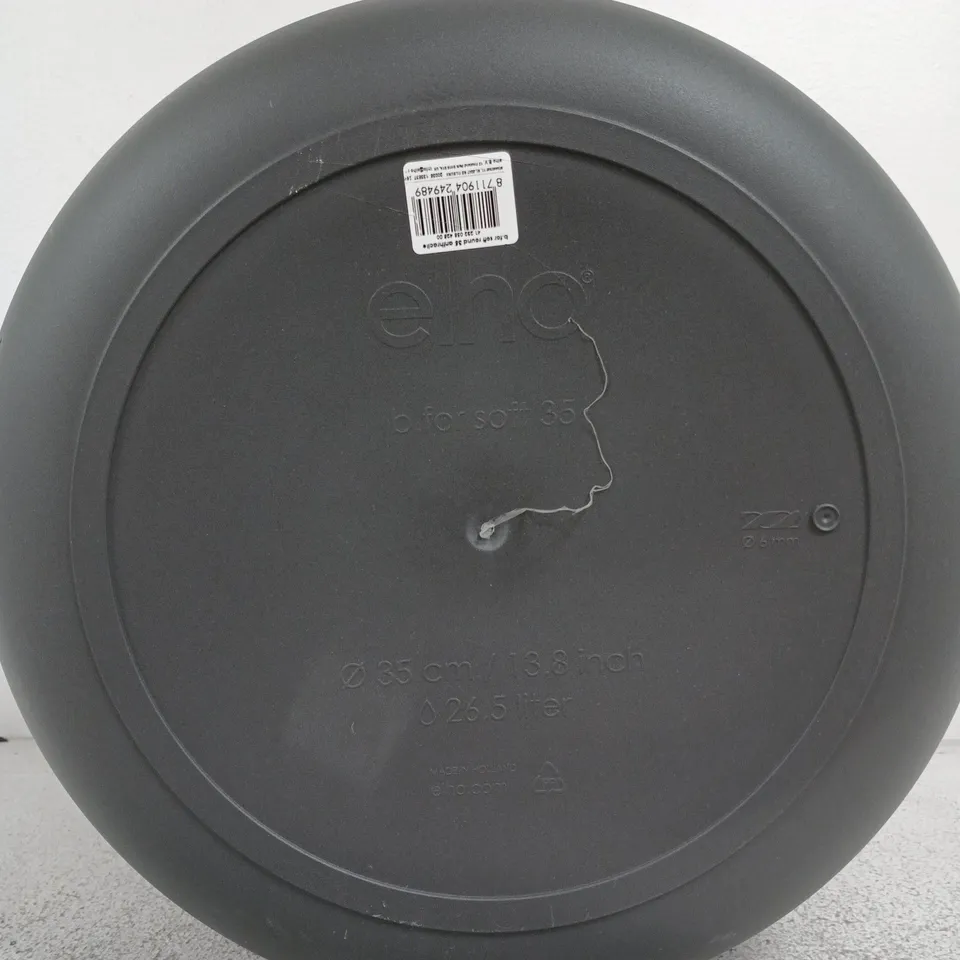 ELHO ROUND BLACK PLANT POT Ø35 CM