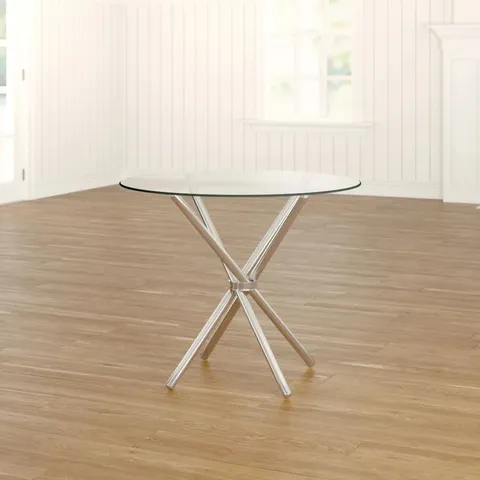 BOXED GLASS DINING TABLE (2 BOXES)