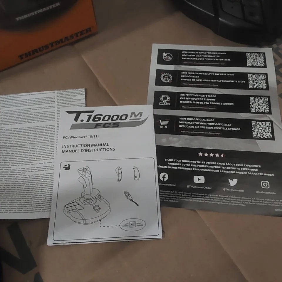 BOXED THRUSTMASTER T.16000M SPACE SLIM DUO FLIGHT CONTROL SYSTEM