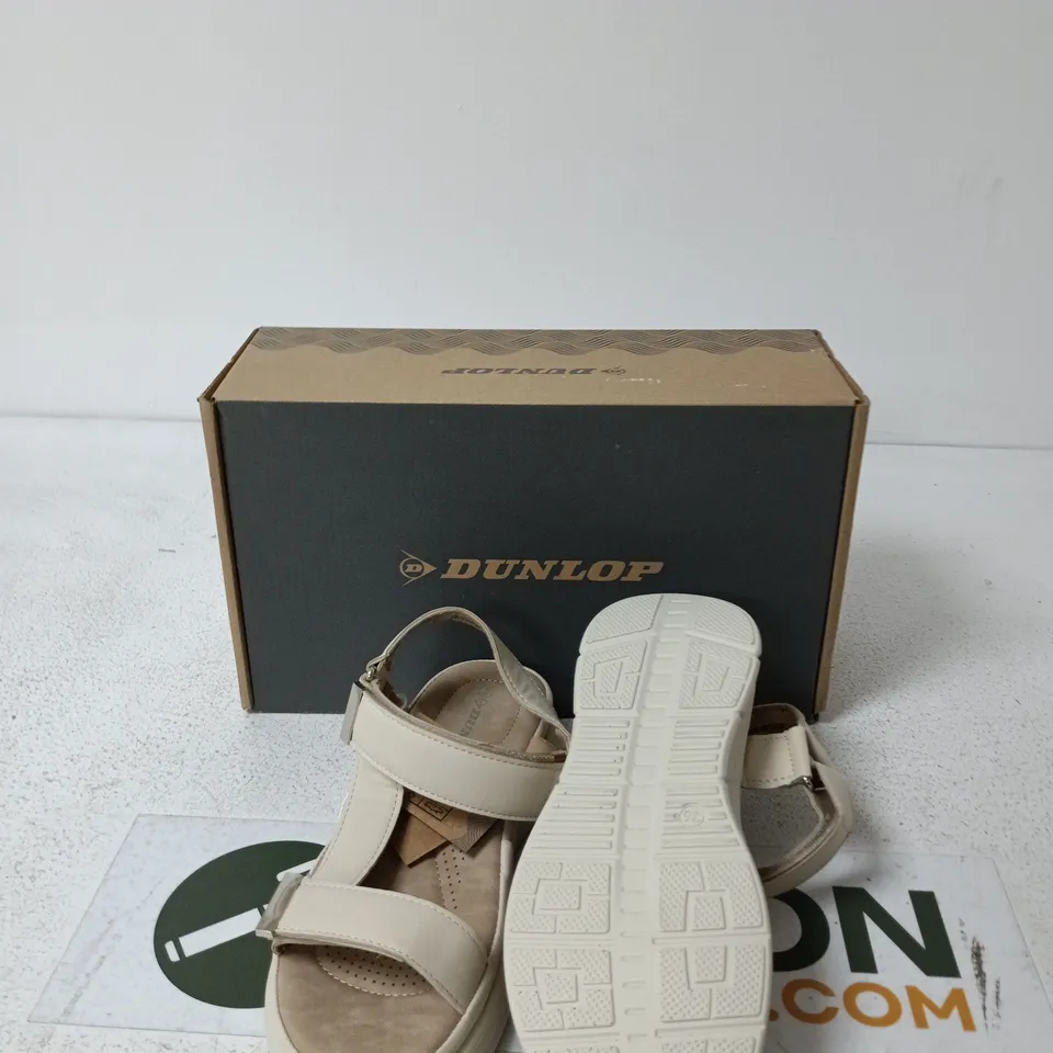 BOXED DUNLOP SERAFINA BONE WHITE SANDALS – DLP198 - UK 3