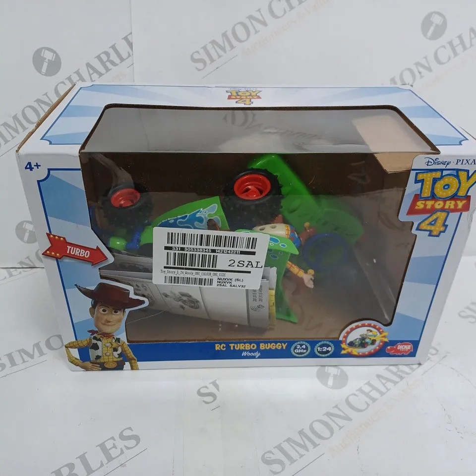 DISNEY PIXAR TOY STORY 4 RC TURBO BUGGY WOODY RRP £35