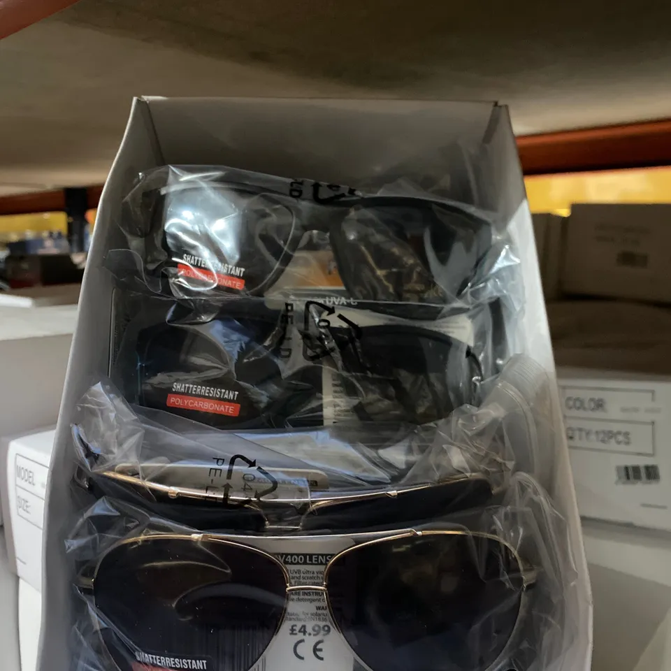 6 BOXES OF 12 BRAND NEW PAIRS OF SUNGLASSES