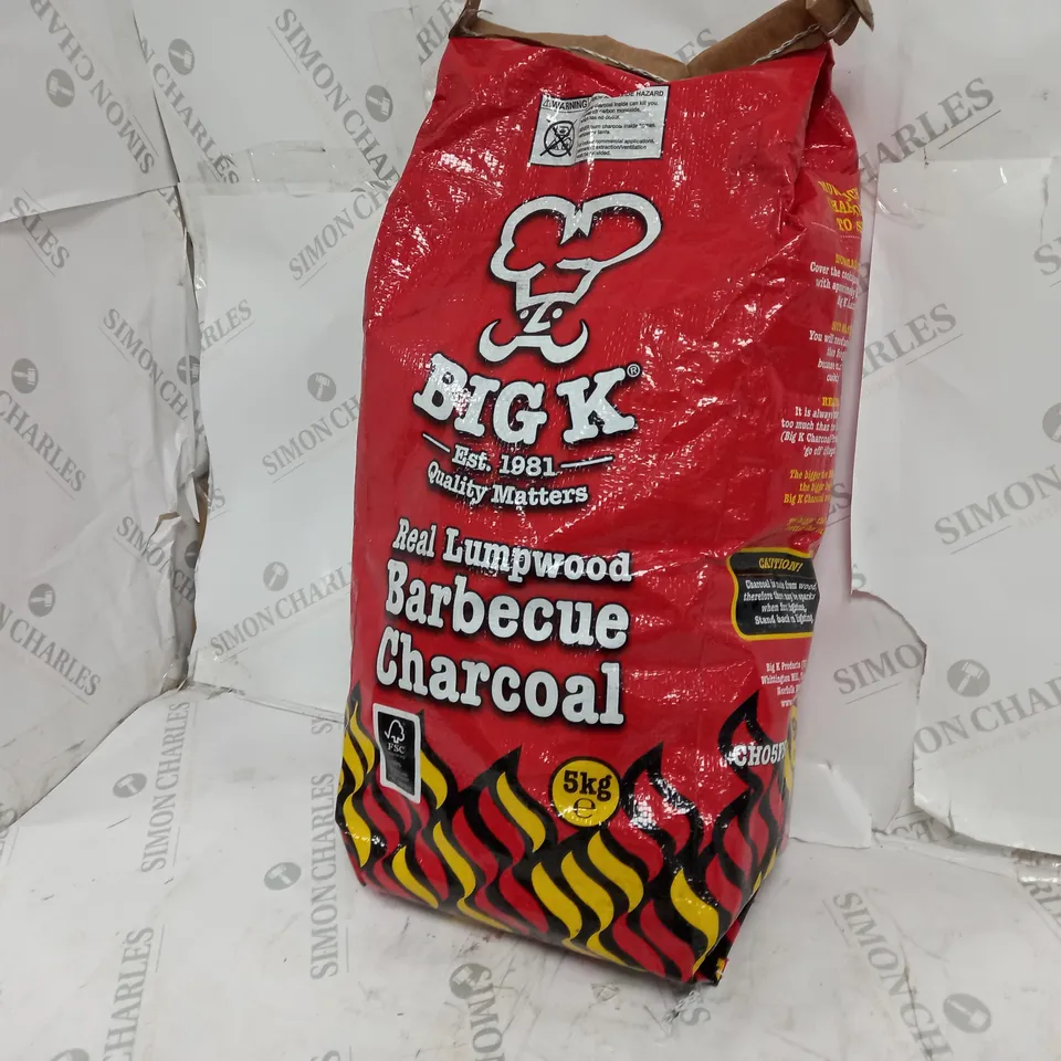 BIG K REAL LUMPWOOD BARBECUE CHARCOAL - 5kg