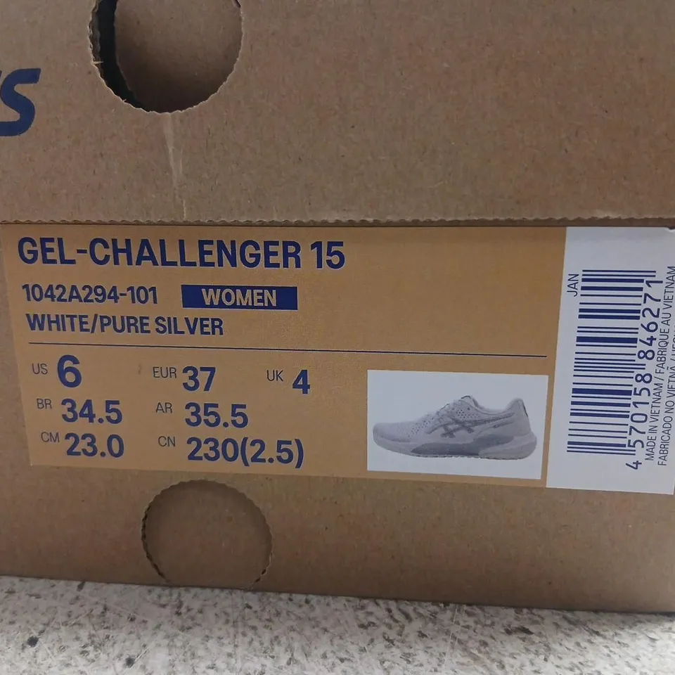 ASICS GEL-CHALLENGER 15 WOMEN'S TRAINING SHOES – WHITE / PURE SILVER UK4 (US 6)