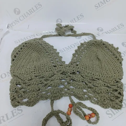 GREEN BRALETTE WITH BEADS