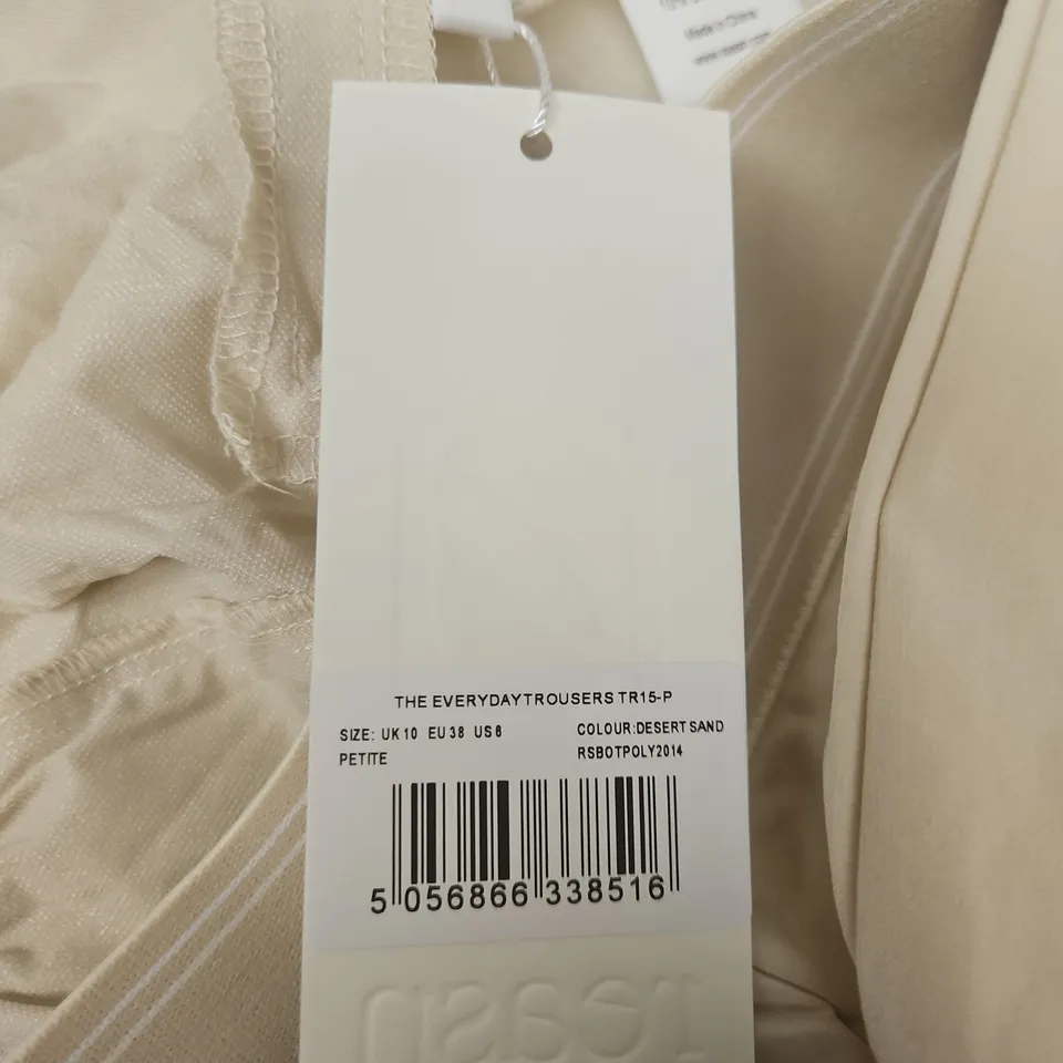 REASN THE EVERYDAY TROUSERS TR15-P PETITE DESERT SAND UK 10 (EU 38, US 8)