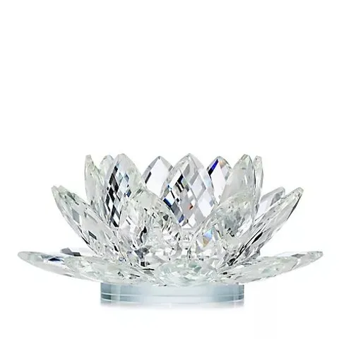 JM BY JULIEN MACDONALD LARGE LOTUS FLOWER CRYSTAL CANDLE HOLDER