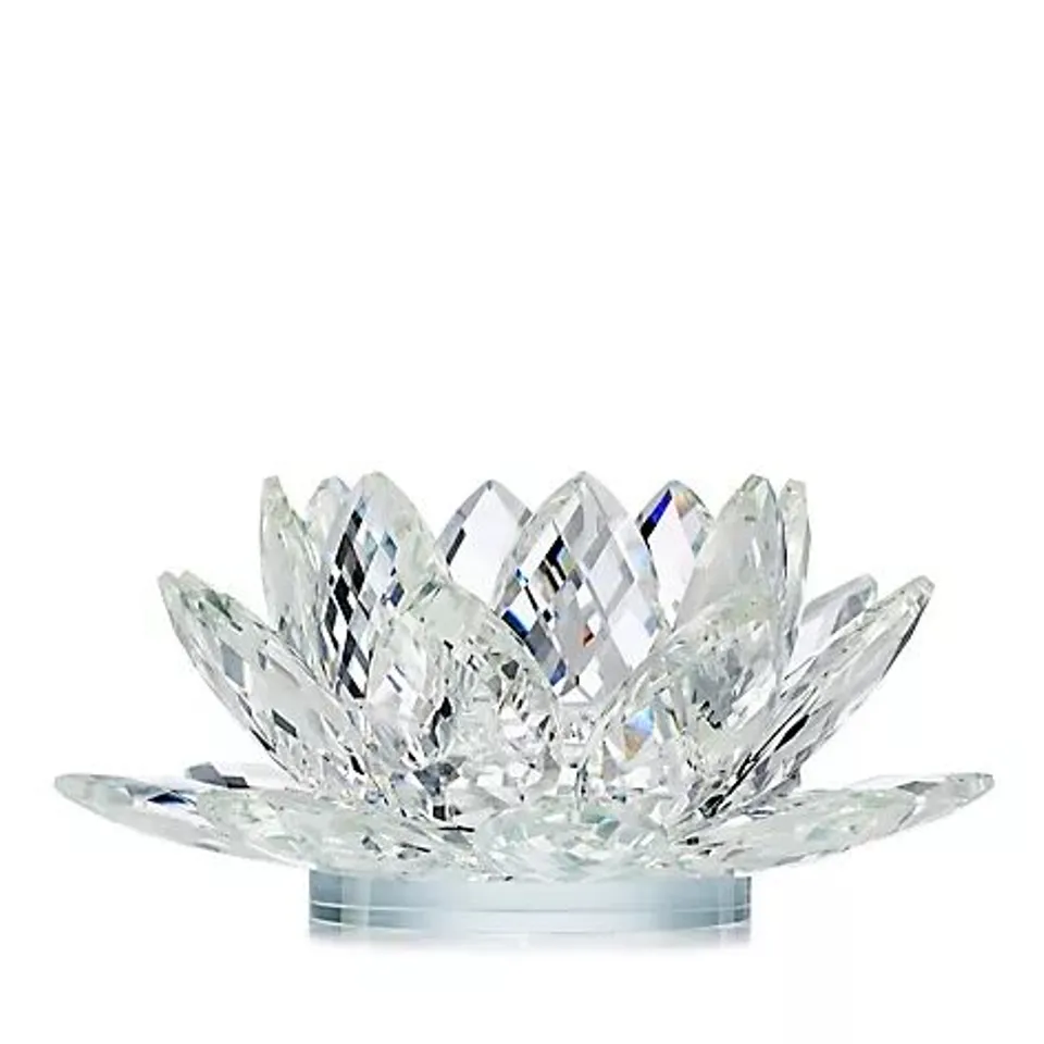 JM BY JULIEN MACDONALD LARGE LOTUS FLOWER CRYSTAL CANDLE HOLDER