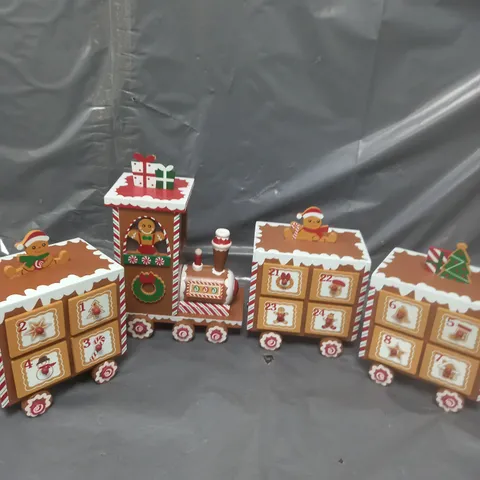 THREE KINGS GINGERBREAD TRAIN LIGHT UP ADVENT CALENDAR