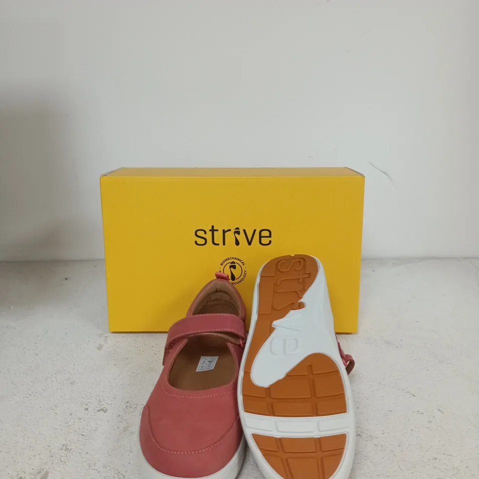 STRIVE PINK VELCRO STRAP TRAINERS – BOXED SIZE UK 6