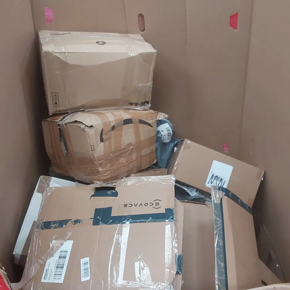 PALLET CONTAINING A LARGE QUANTITY OF ASSORTED ITEMS INCLUDING: STEAM CLEANER, SMALL SIDE TABLE, BABY EXERCISER, FIRELIGHTERS, UMBRELLA ECT