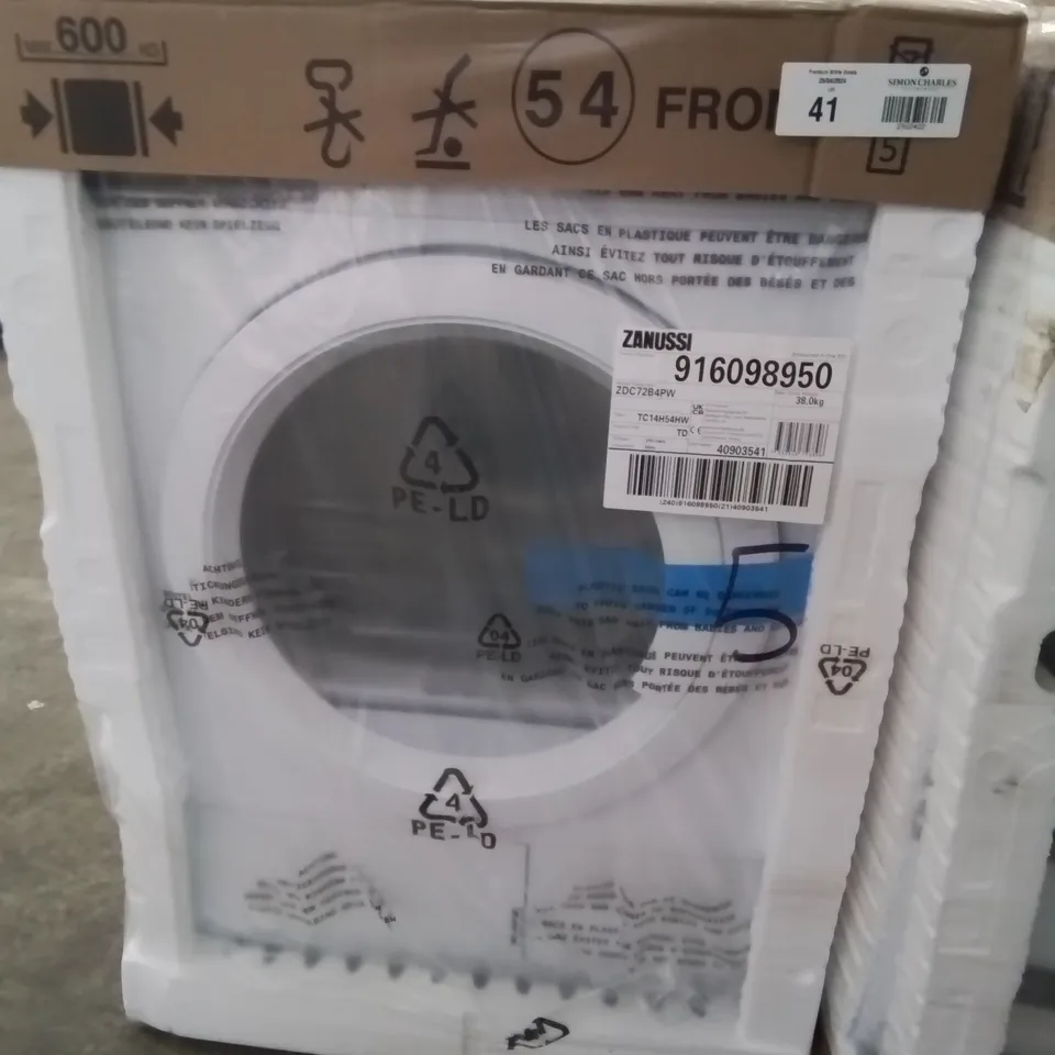 ZANUSSI ZDC72B4PW 7KG CONDENSER DRYER RRP £375