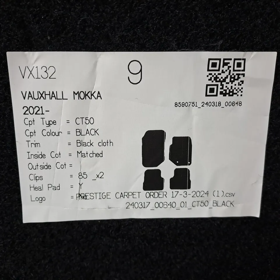 VAUXHALL MOKKA FLOOR MATS SET OF 4 