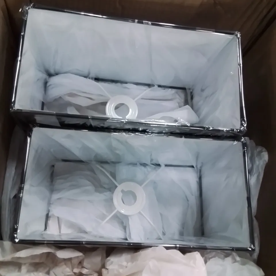 BOXED COTTON RECTANGLE LAMP SHADES [SET OF 2]