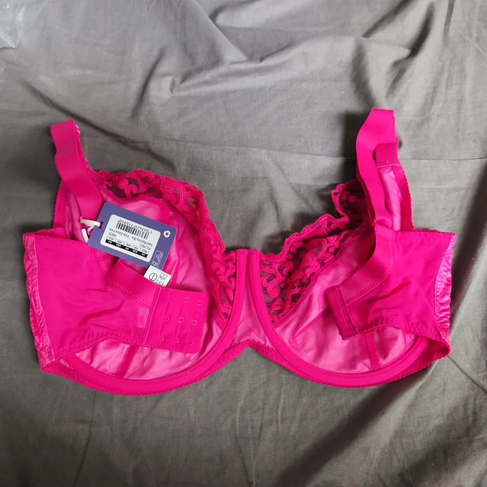 FLIRTELLE SWIRL BALCONY BRA – PINK ZEBRA PRINT, UK 32JJ
