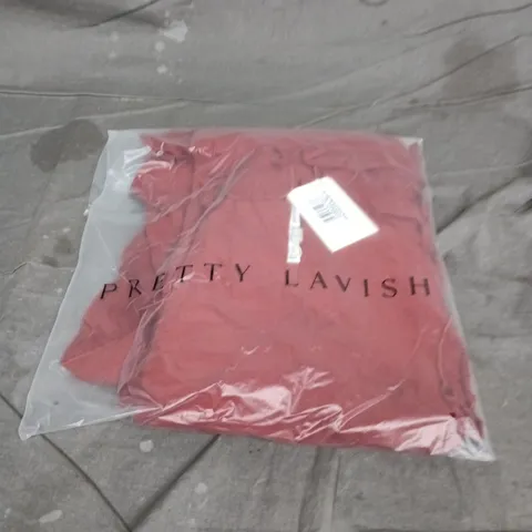 PRETTY LAVISH SOFIA HALTER NECK RUFFLE MAXI DRESS β RUST, UK SIZE 14